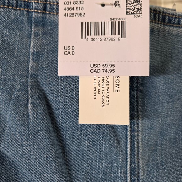 American Eagle Highest Waist Denim Midi Skirt - Size 0 / 25w - Picture 5 of 7